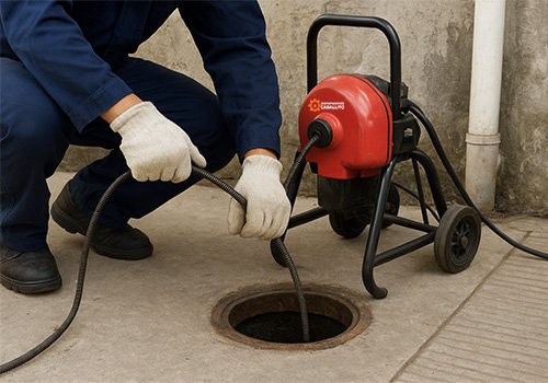 Destapación de cañerias con Máquina